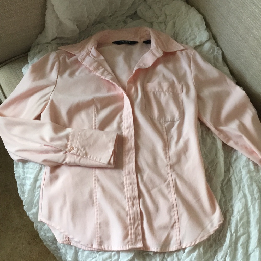 Light pink button down shirt